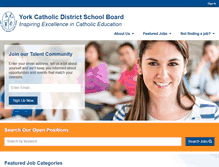 Tablet Screenshot of jobs.ycdsb.ca